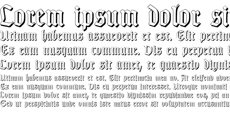 Sample of TypographerGotisch Schatten S Regular