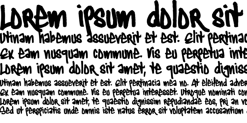 Sample of Typographic Onedalism Regular