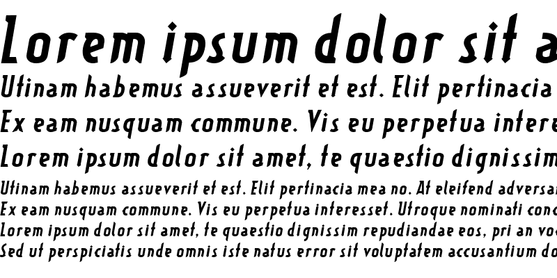 Sample of Typographiction2.1 B.I Regular