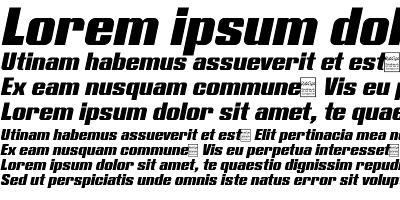 Sample of Typoline Expanded Italic