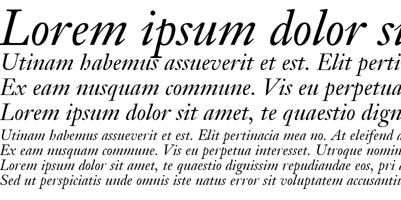 Sample of Tyrnavia Italic