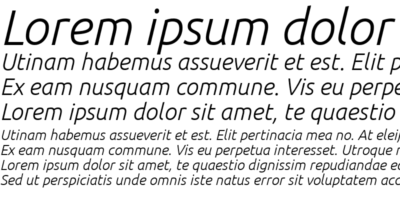 Sample of Ubuntu Light Italic