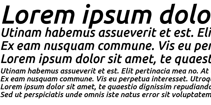 Sample of Ubuntu Medium Italic