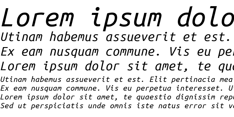 Sample of Ubuntu Mono Italic