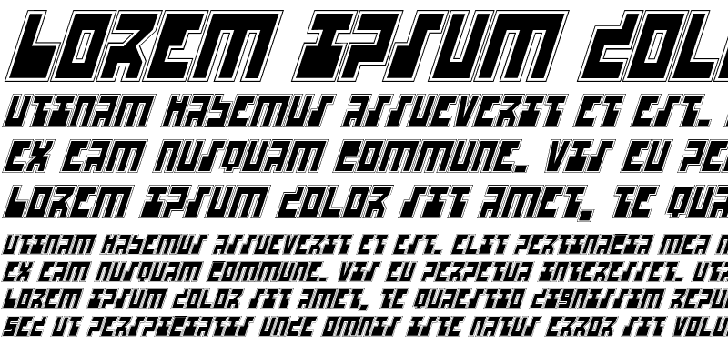 Sample of UFO Hunter Academy Italic Italic