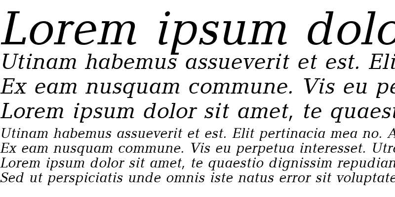 Sample of UkrainianBaltica Italic