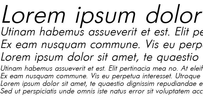 Sample of UkrainianFuturis Italic