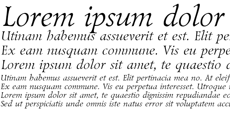 Sample of UkrainianLazurski Italic