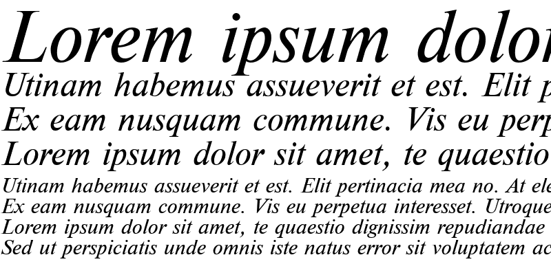 Sample of UkrainianTimesET Italic