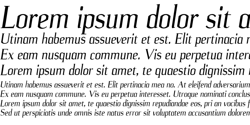 Sample of Ulian Italic