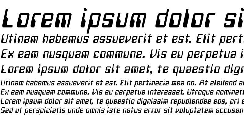 Sample of UltimoSSK Italic