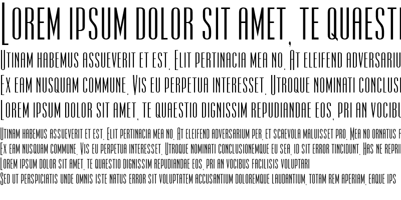 Sample of Ultra Condensed Sans Two