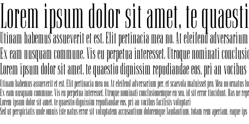 Sample of Ultra CondensedSerif