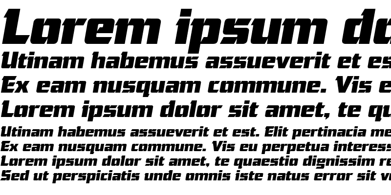 Sample of Ultra Serif SF Italic