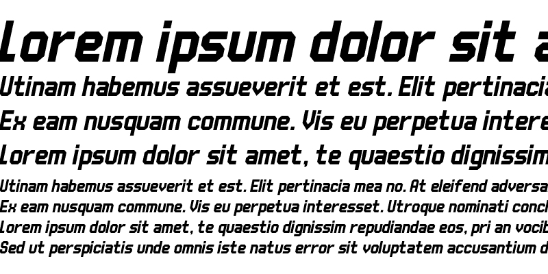 Sample of UNDA Angle Italic