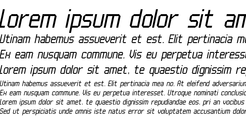 Sample of UNDA AngleFine Italic