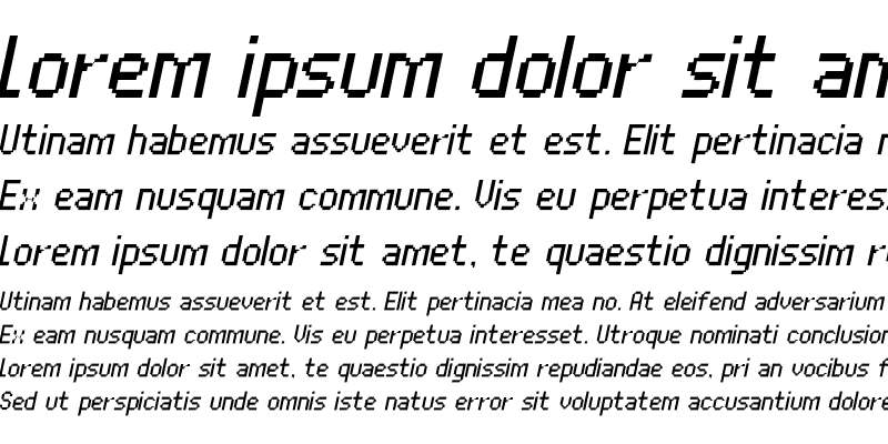 Sample of UNDA BitmapFine Italic