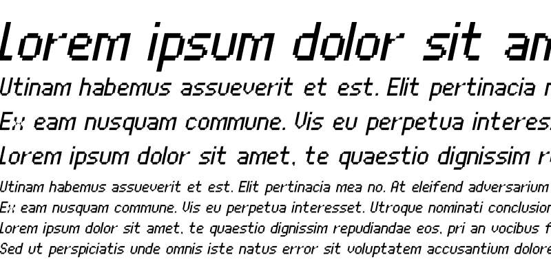 Sample of UNDA Italic