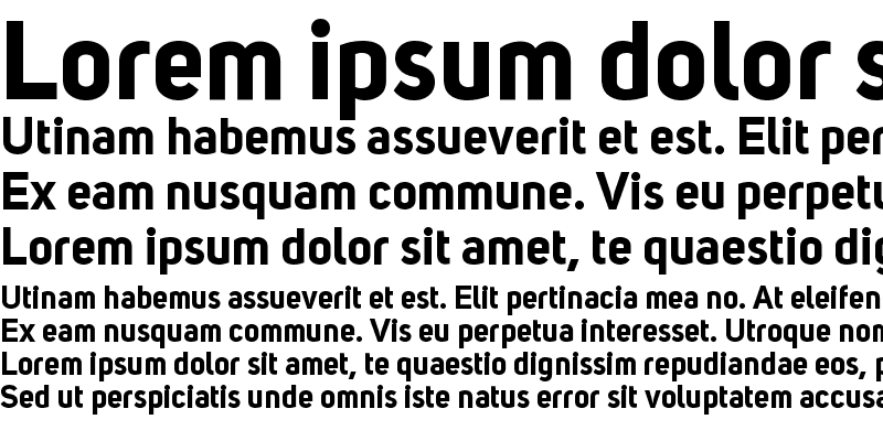 Sample of Uni Sans Bold