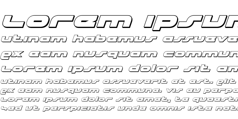 Sample of uni-sol 3D Italic Italic
