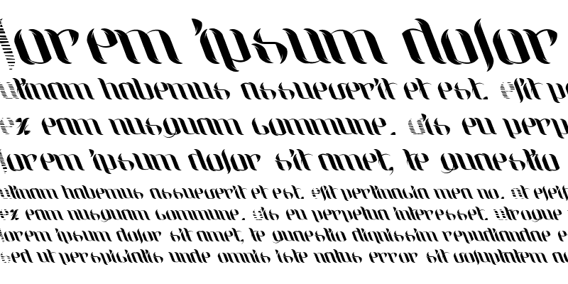 Sample of UniLeaf Italic
