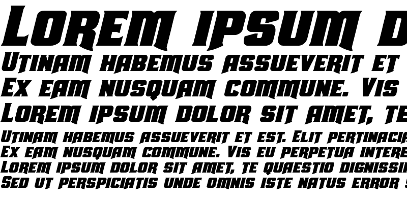 Sample of Union Gray Italic