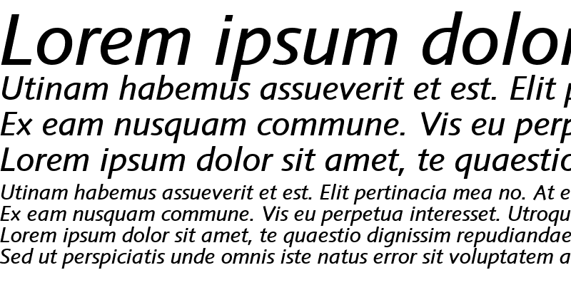 Sample of UnisynMedium Italic