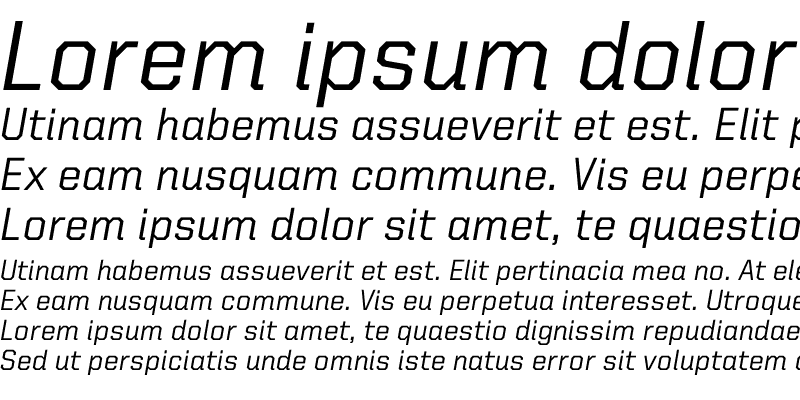 Sample of United Italic Reg Medium