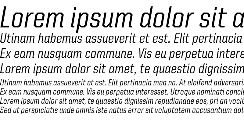 Sample of United Italic SemiCond Medium