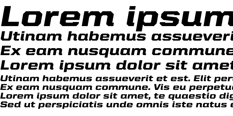 Sample of United Italic SemiExt Black