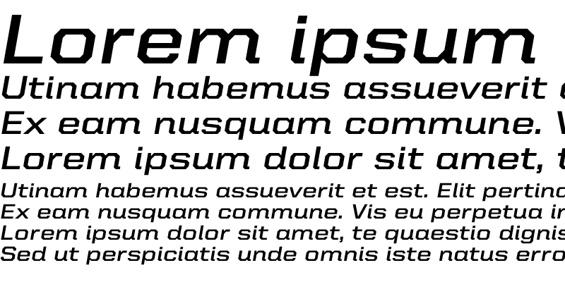 Sample of United Italic SemiExt Bold