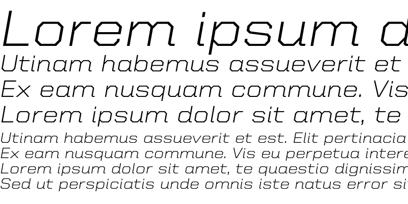 Sample of United Italic SemiExt Light