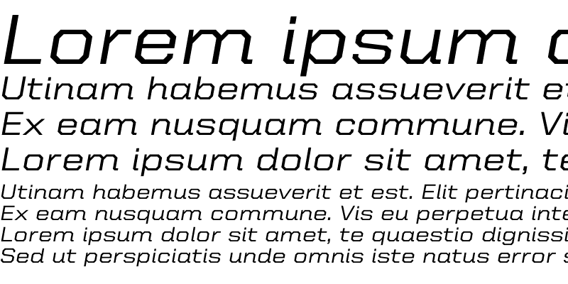 Sample of United Italic SemiExt Medium
