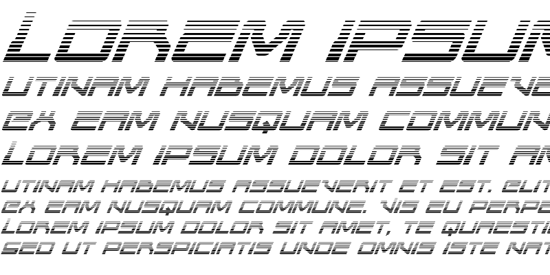 Sample of United Planets Gradient Italic Italic