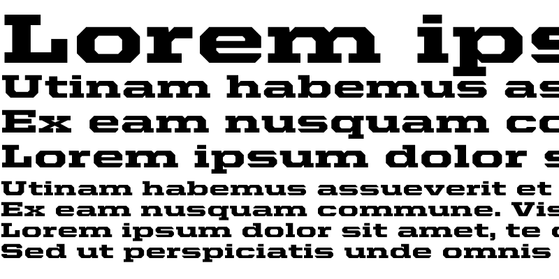 Sample of United Serif Ext
