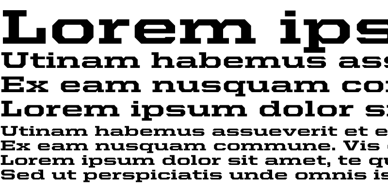 Sample of United Serif Ext Heavy