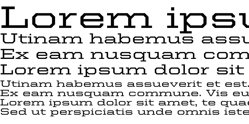 Sample of United Serif Ext Medium