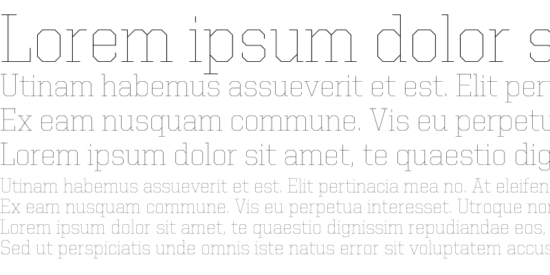 Sample of United Serif Reg Thin