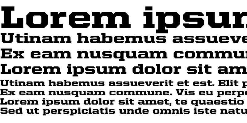 Sample of United Serif SemiExt Black