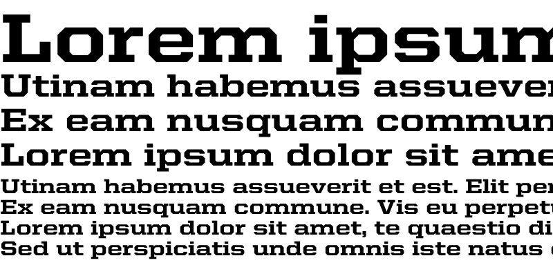 Sample of United Serif SemiExt Heavy