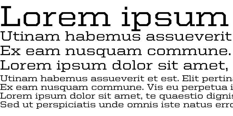 Sample of United Serif SemiExt Medium