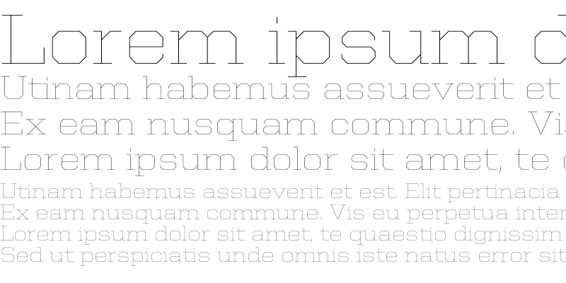 Sample of United Serif SemiExt Thin