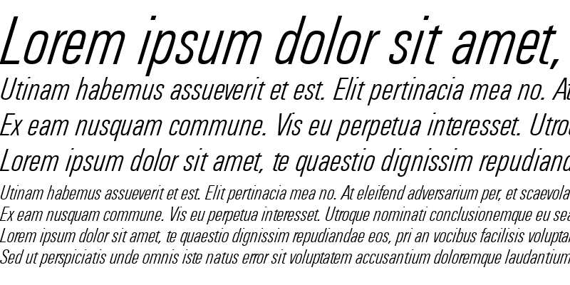 Sample of UnitusDEELigCon Italic