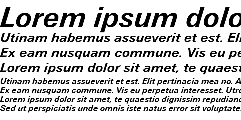 Sample of UnitusTEE Bold Italic