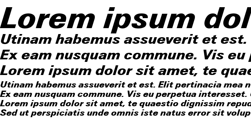 Sample of UnitusTEEBla Italic