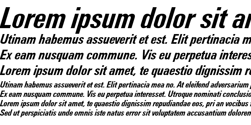 Sample of UnitusTEECon Bold Italic
