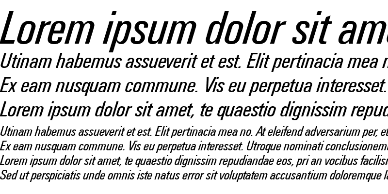 Sample of UnitusTEECon Italic