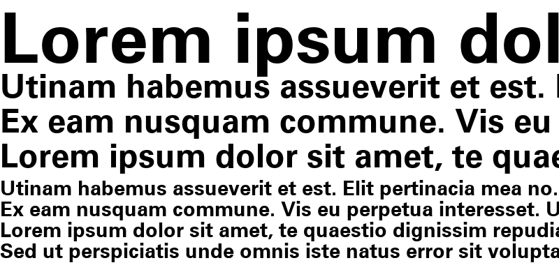 Sample of Univers 55 Bold