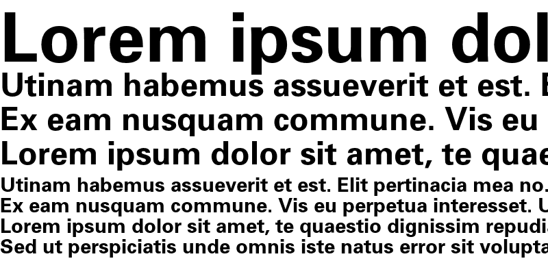 Sample of Univers 65 Bold