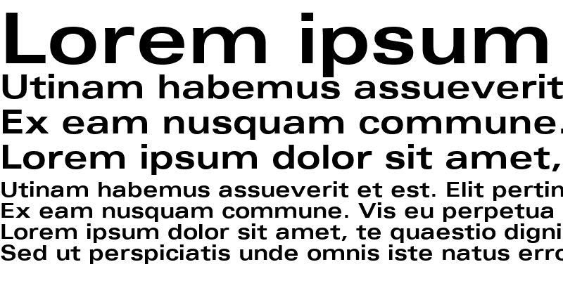 Sample of Univers ExtendedPS Bold